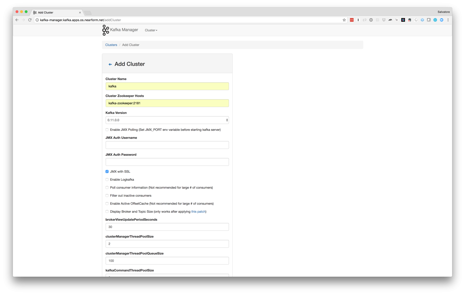 Apache Kafka Dashboard