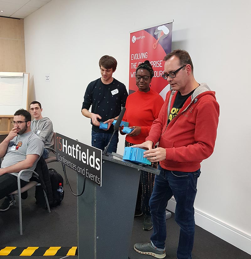 NearFormers at the podium at Full Stack Hack