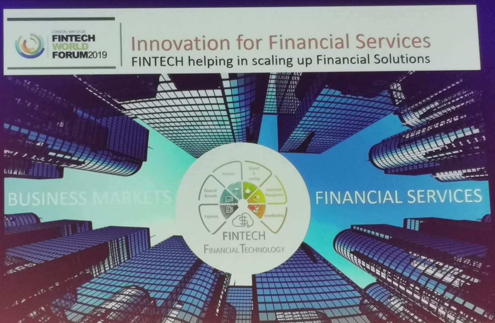 FinTech World Forum 2019 sign